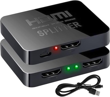 HDMI спліттер 4k спліттер 1x2 Full HD 3D Xbox PS4 PS3 Blu-ray DVD HDTV