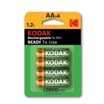 Акумуляторні батареї Kodak R6 AA 2600mAh готові до використання x 4pcs