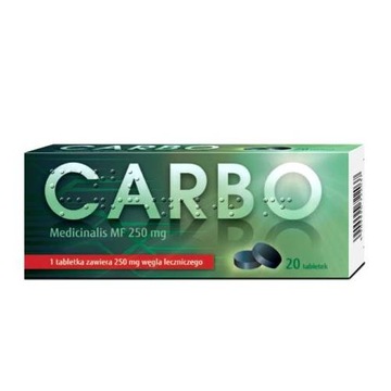 Carbo medicinalis MF 0,25 г-20 таблеток