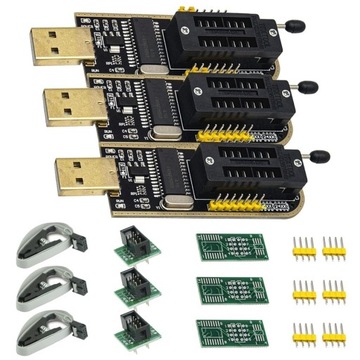 AZ-DELIVERY комплект 3X CH341A/B программатор EEPROM Clip SOIC8 SOP8