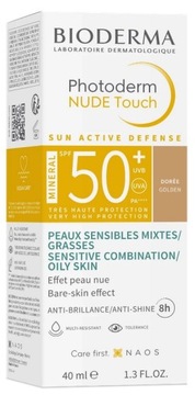 BIODERMA Photoderm Nude Touch SPF 50 + минеральная основа оттенок яркий