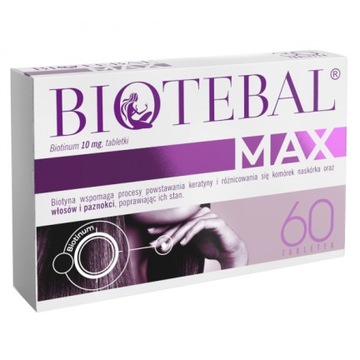 Biotebal Max 10 мг, 60 табл волосся шкіра нігті