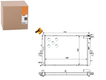 Nrf 55319 радіатор, система охолодження двигуна