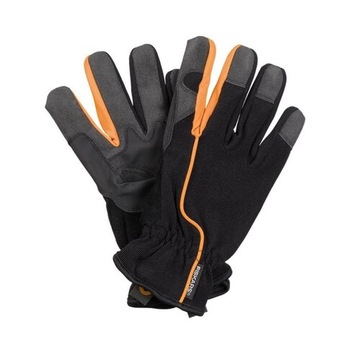 Садові рукавички Fiskars чорний помаранчевий