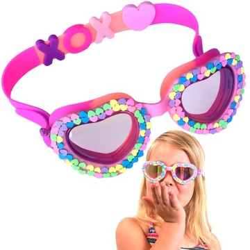 Очки для плавания анти-туман детские очки для плавания сердце Розы