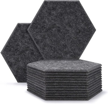 Акустичні панелі HEXAGON чорний 30x26x0, 9 12 шт