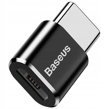 Мини-адаптер BASEUS micro USB для USB-C TYPE-C 2A + передача