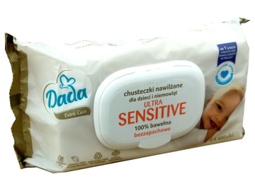 Вологі серветки Dada Extra care Sensitive