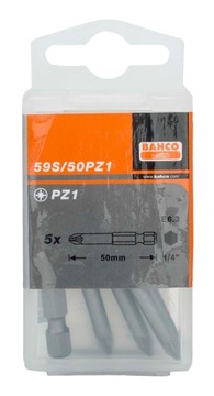 наконечники 1/4 Pozidriv PZ1 / 50mm, Bahco [59s / 50PZ1]