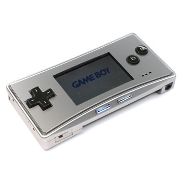 Game Boy Micro / сріблястий / Nintendo OXY-001 / консоль + зарядний пристрій / унікальний