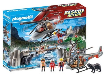 Миссия вертолета Playmobil 70663 в каньоне