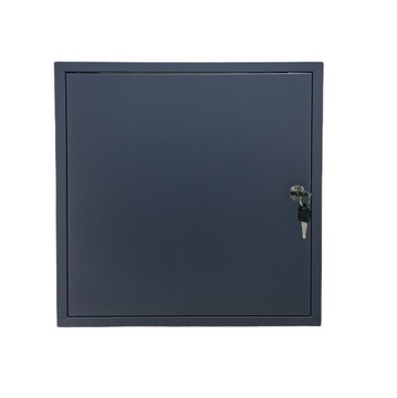 Металлическая ревизионная дверь для ключа антрацит графит ревизия 50x50