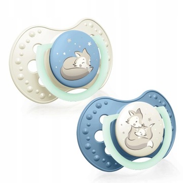 Динамічна силіконова соска LOVI 0-3m 2 шт Nigh