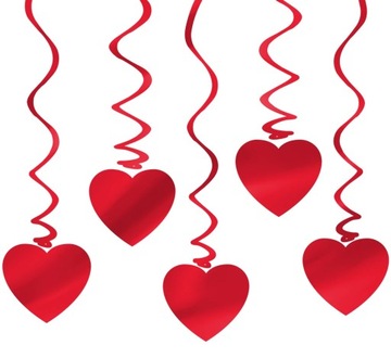 Красный шнек сердца подвески сердца украшения День святого Валентина украшения x5