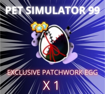 Ексклюзивне клаптеве яйце / Pet Simulator 99 / PS99 / Roblox / найшвидший