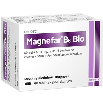 Magnefar B6 био магний препарат цитрат 60x