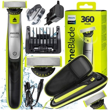 ТРИММЕР БРИТВА PHILIPS ONEBLADE 360 БРИТВА ЛИЦО БОРОДА ТЕЛА МУЖСКАЯ + ЧЕХОЛ