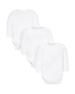 3PACK Baby bodysuit White R. 56CM 1 месяц 3шт MEGA PACK