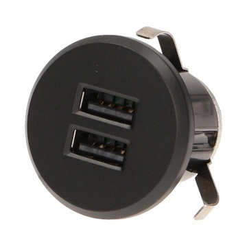 Подвійний зарядний пристрій 2x USB 3.4 A 5V DC вбудовується в стільницю Чорне