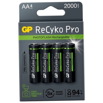 4ХАККУМУЛЯТОР GP Recyko Pro PHOTOFLASH AA для ламп