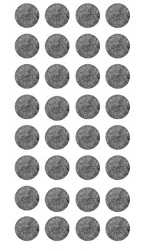 Войлок круглый слайдер 25/3 мм серый (лист 32шт)