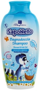 Saponello 2в1 сахарная вата гель для ванны + шампунь