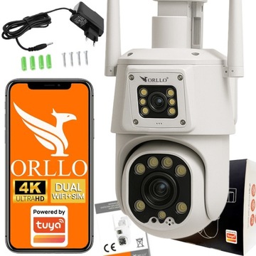 WiFi IP-камера з SIM-картою 4G зовнішня обертається 2 об'єктива ORLLO TZ8 4K