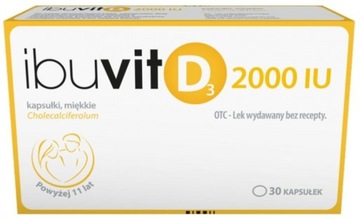 Ibuvit D3 2000 МО препарат вітамін D3 30 капсул