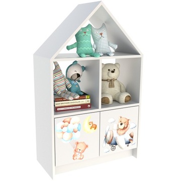 Книжный шкаф детский домик для игрушек одежда чучела животных