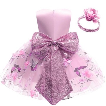 Розовое платье для девочек на свадьбу, день рождения, для сеанса 116 / 122