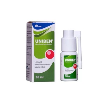 Спрей для порожнини рота Uniben 1,5 мг / мл, 30 мл