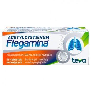 Ацетилцистеин Флегамин 600 мг 10 шипучих таблеток