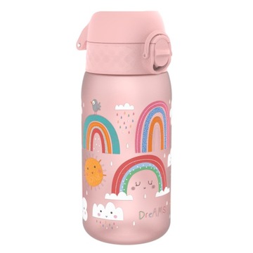 Бутылка для воды Бутылка для воды для школы детский сад розовый Радуга ION8 0,35 л