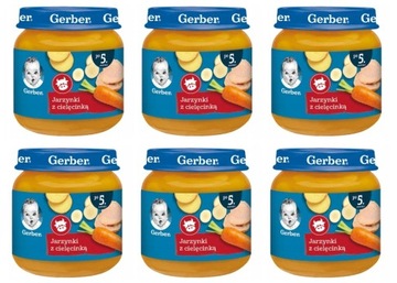 GERBER вкусные овощи с телятиной x 6 шт.