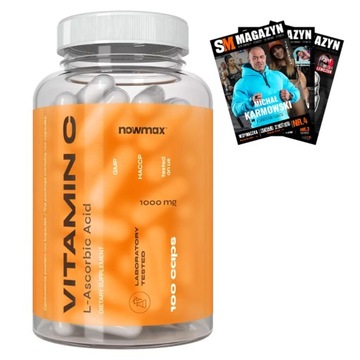 Nowmax Вітамін C 1000mg 100KAPS L-аскорбінова кислота для здоров'я імунітету
