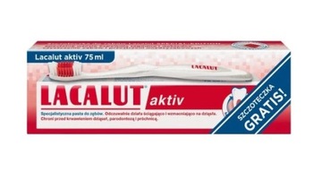 Lacalut AKTIV зубна паста 75мл + зубна щітка безкоштовно