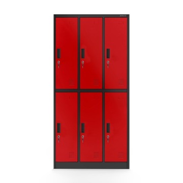 Металлический шкаф для одежды Ян Новак Игорь: антрацитово-красный