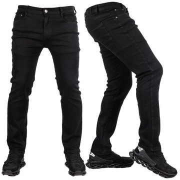 Брюки мужские классические джинсы зауженные черные REZI R. 33