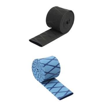 2 Pieces Non Slip Fishing Heat Shrink Silicone Rubber Black, Blue 15mm