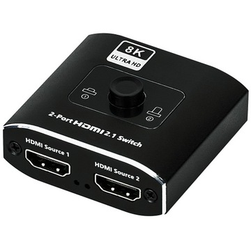 Переключатель HDMI 2,1 2x1 переключатель сплиттер активный HDCP 2,2 8K60Hz 4K120Hz