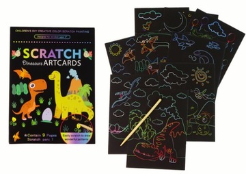 Скретч-книжка-раскраска для детей. Динозавры