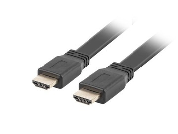 Lanberg кабель HDMI-HDMI м / м v2. 0 5м Чорний плоский