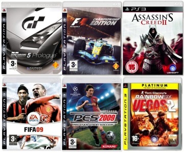 Набор Gran Turismo / F1 / Assassin's Creed / FIFA PS3 6-игр