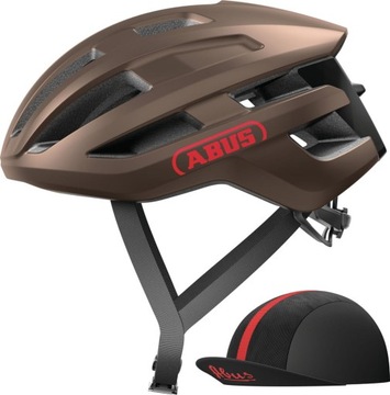 Шлем для шоссейного велосипеда Abus PowerDome Metallic Copper m 54-58 см + шапка