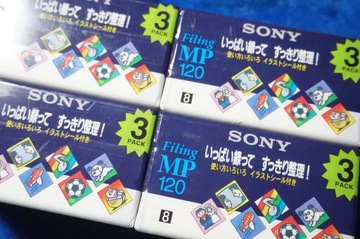 3x касети для відеокамер Video8 SONY FILING P6-120mp 120 хв