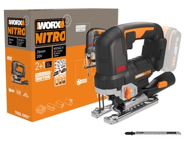 Электролобзик WORX WX542. 9 безщеточный 20v 26mm