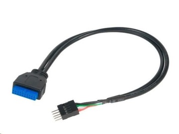 AKASA адаптер с USB 3.0 20pin к USB 2.0 10pin