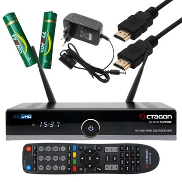 Octagon SF8008 SUPREME TWIN SSD M. 2 4K UHD декодер Enigma2 OSCam Cccam