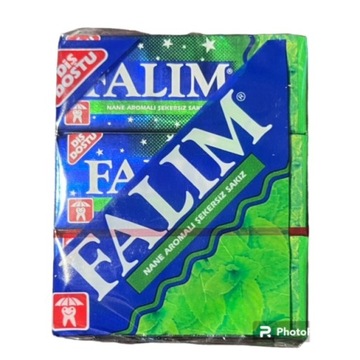 Турецкая жевательная резинка без сахара Falim мятная мастика 3 штуки с предсказанием