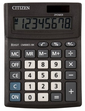 Офісний калькулятор 8-значний чорний великий